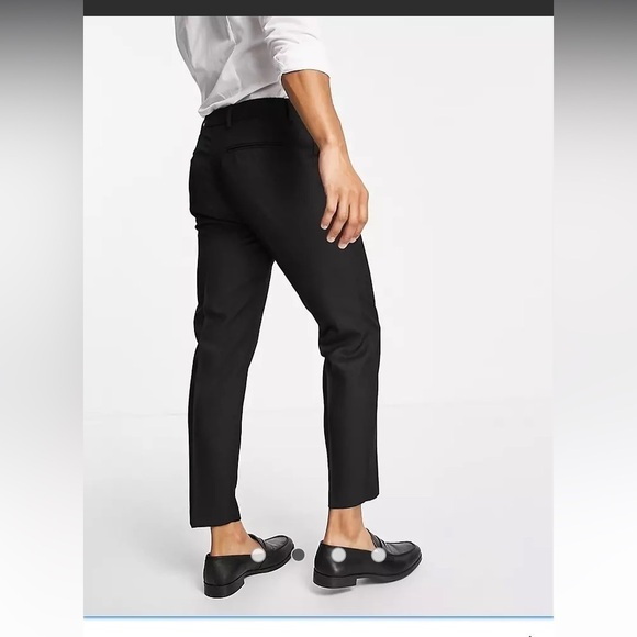 Topman tapered pronounced twill trousers in black pants with pockets 30x32 - Picture 2 of 16